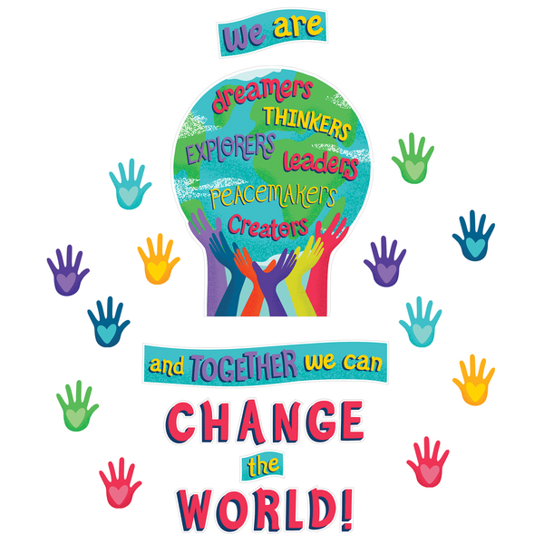 Carson Dellosa One World Together We Can Change the World Bulletin Board Set 110488